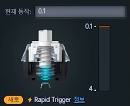 스틸시리즈 드라이버 기능 Rapid Trigger 사진